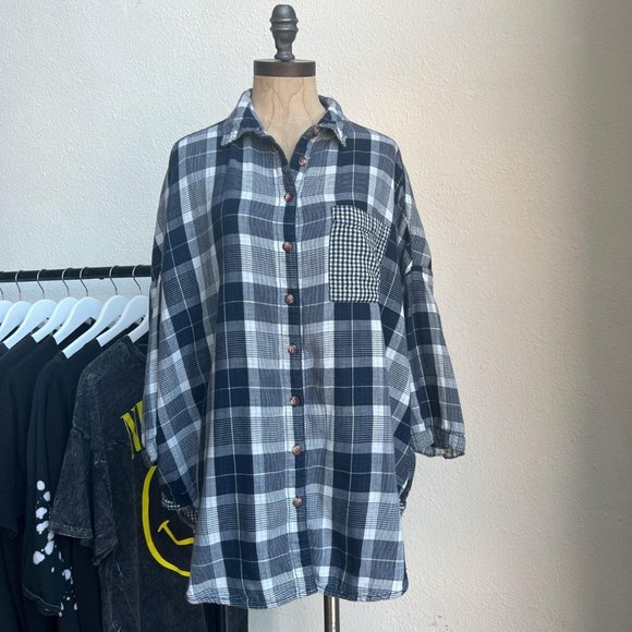 Anthropologie Bo Boyfriend Plaid Flannel Shirt By Pilcro - Picture 2 of 9